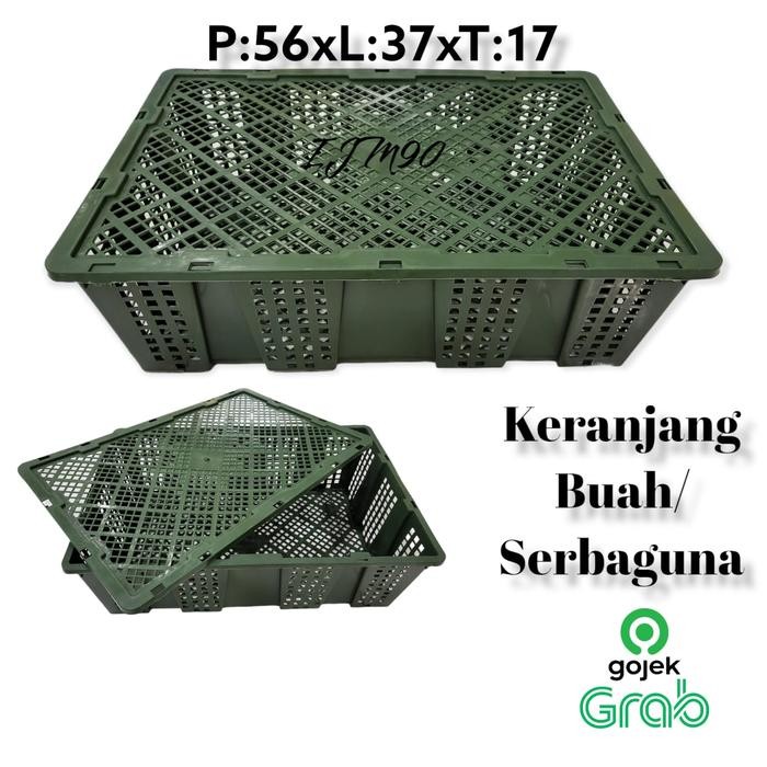 KERANJANG BUAH SERBAGUNA DENGAN TUTUP PLASTIK TERMURAH