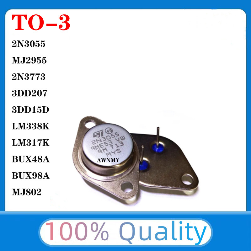 Rahmattshopp 5pcs/lot 2N3055 MJ2955 2N3773 3DD207 3DD15D LM338K LM317K BUX48A BUX98A MJ802 TO-3 Powe