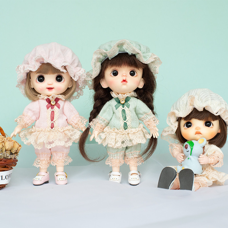 aidaaaa Kawaii Ob11 European style Dolls baby clothes With retro lace suit For Ob11,Molly, Gsc,1/12 