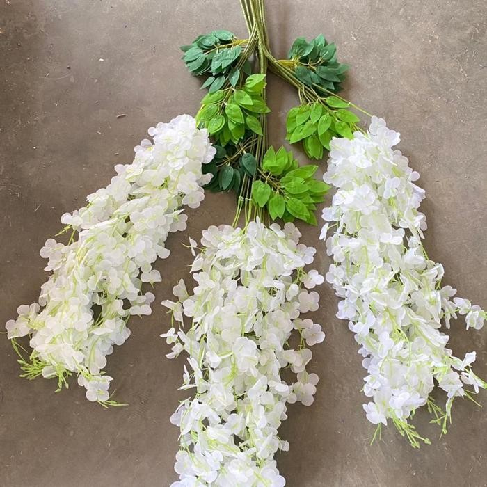 Bunga Plastik Hias Wisteria Artificial Dekorasi Wedding