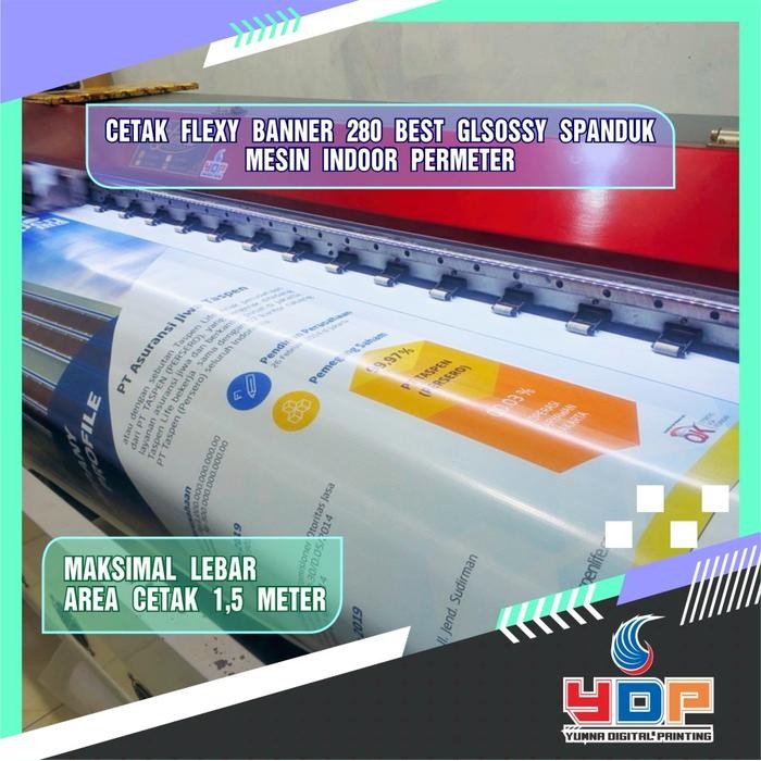 mhho- Cetak Flexy Banner 280 Best Glosy Spanduk Mesin Indoor Permeter - Flexy 280 Gsm