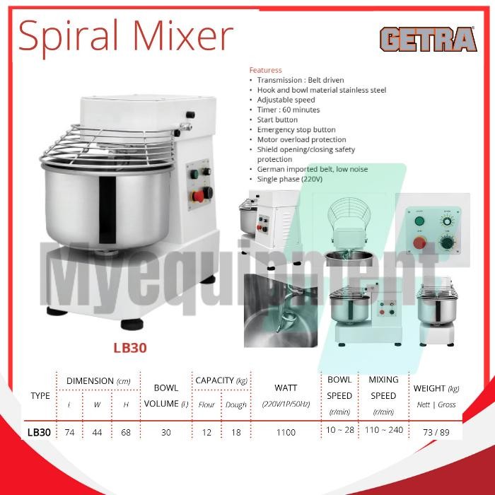 SPIRAL MIXER GETRA LB30