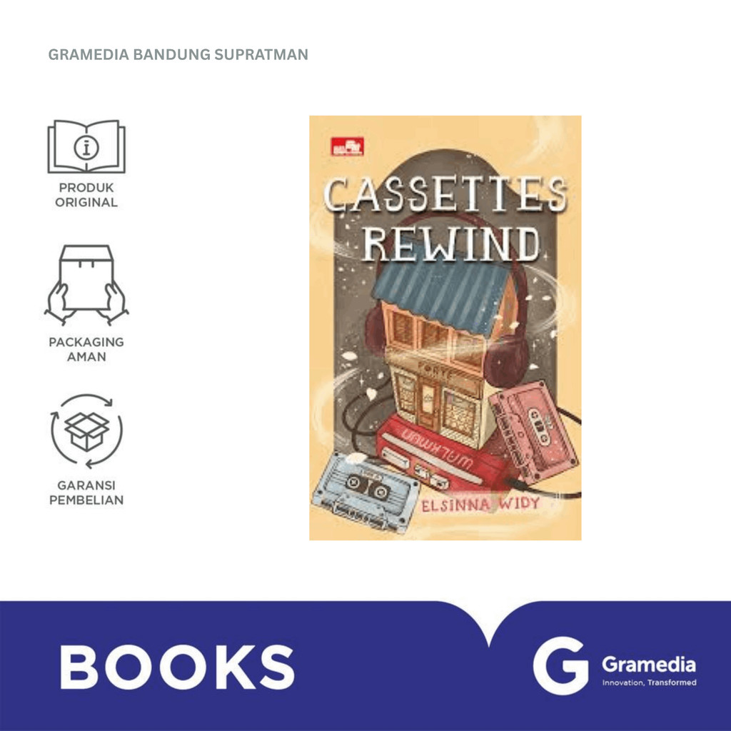 Gramedia Bandung Supratman | Buku Novel CASSETTES REWIND | Buku Novel Best Seller | Buku Novel Origi