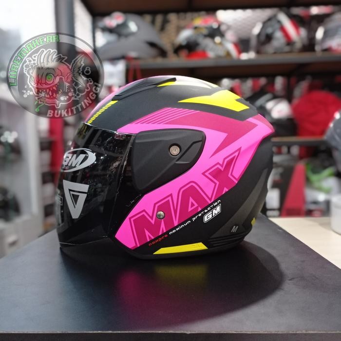 HELM GM STYLO MAX BLACK PINK DOFF