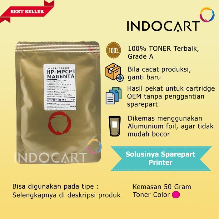 m8lx- Toner Bubuk Refill Warna Mpcpt Hp Universal Cp1215 ~ Cp1025 - 50Gr