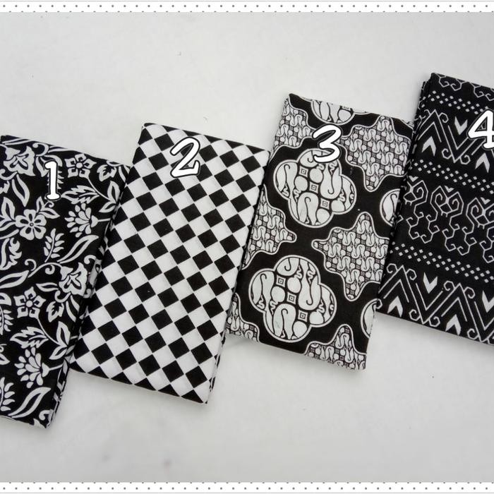 Kain Batik Monocrome (Bunga - Catur - Batako - Semut)