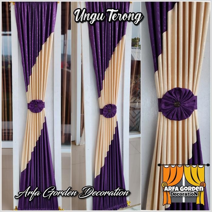 New Gorden Kupu Kupu Mewah Kombinasi Gorden Jendela Minimalis