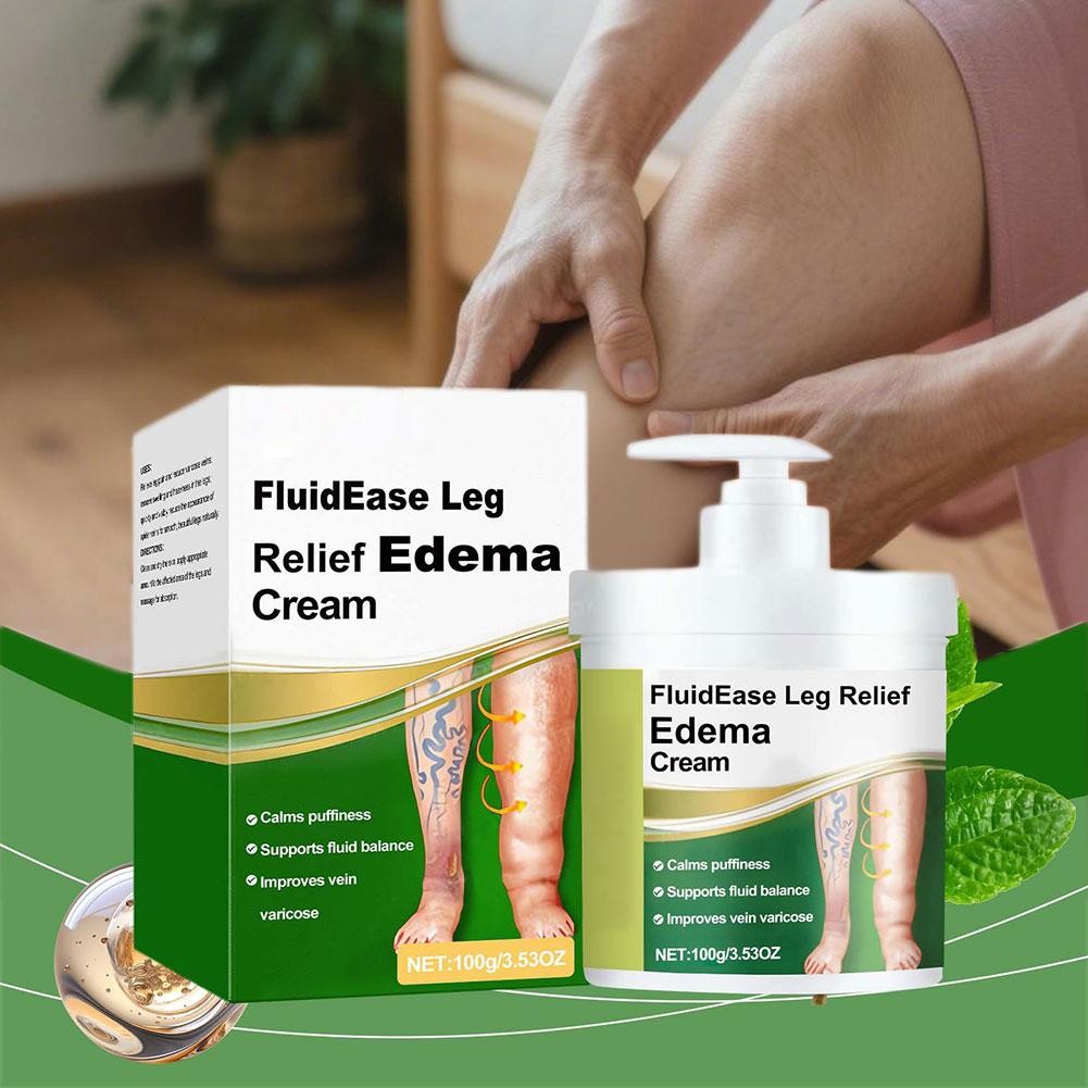 Leg Therapy Edema Care Cream, Swell Care Lymphatic Massage Cream, Thigh Anti Swelling Cream for Legs