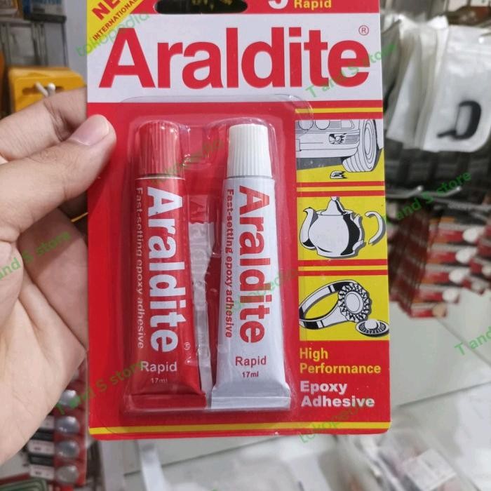 Lem Araldite Red - Araldite 5 Minutes Rapid Baru - Lem Serbaguna Terlaris