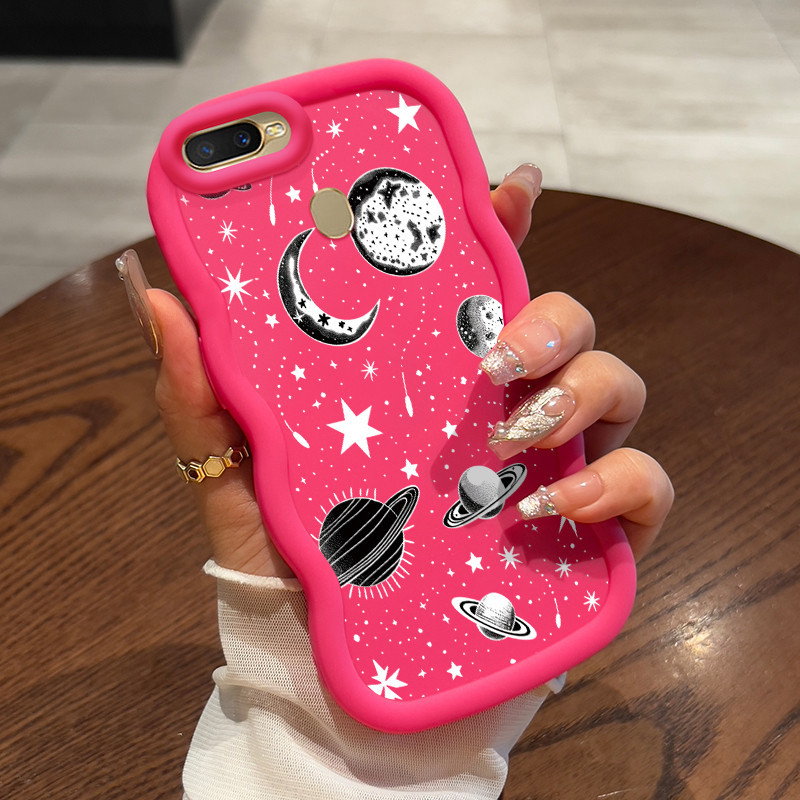 Casing Untuk OPPO A7 A5s A12 A12s A11K Case Casing Luar Angkasa Malam pola HP Cesing lunak Silikon S