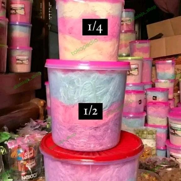 Lansungkirim- Camilan Arum Manis Rambut Nenek Toples Aneka Rasa Spesial 300 Gram - Asli & Unik -