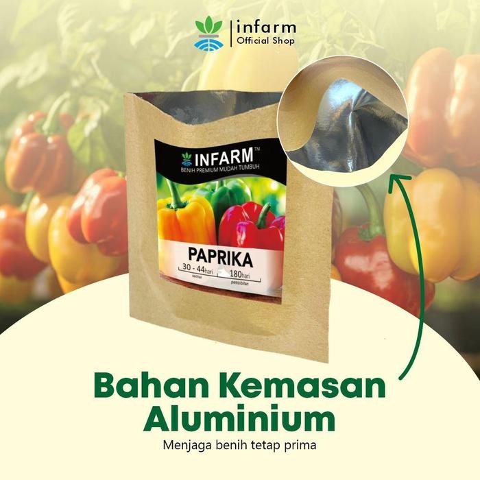 ID INFARM - BENIH UNGGUL PAPRIKA MERAH BENIH BUAH TANAMAN BENIH BIBIT PAPRIKA MERAH BENIH PAPRIKA