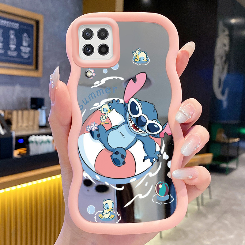 Casing Untuk Samsung A22 M22 M32 Case Casing Pola Raksasa Biru Kesing HP Cesing Macaron Mirror Kasin