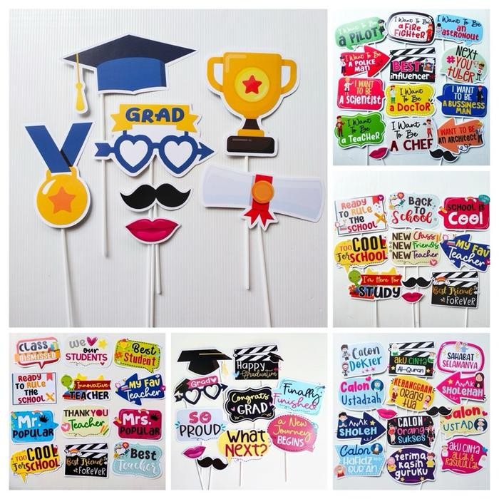 irin- Ready Stock Only Props Graduation Wisuda Aksesoris Photo Booth