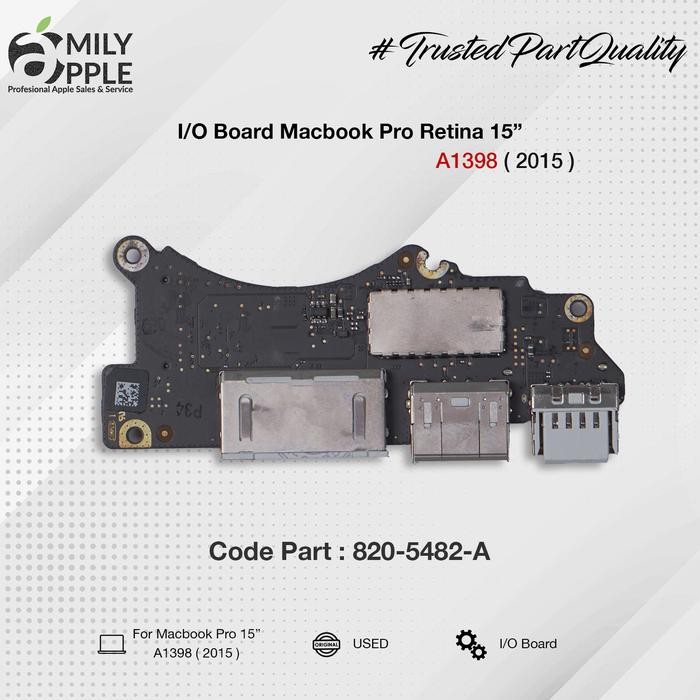 I/O Board USB Port Macbook Pro 15" A1398 2015 Original