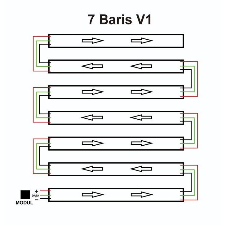 modul Strobo running text 7 baris v1