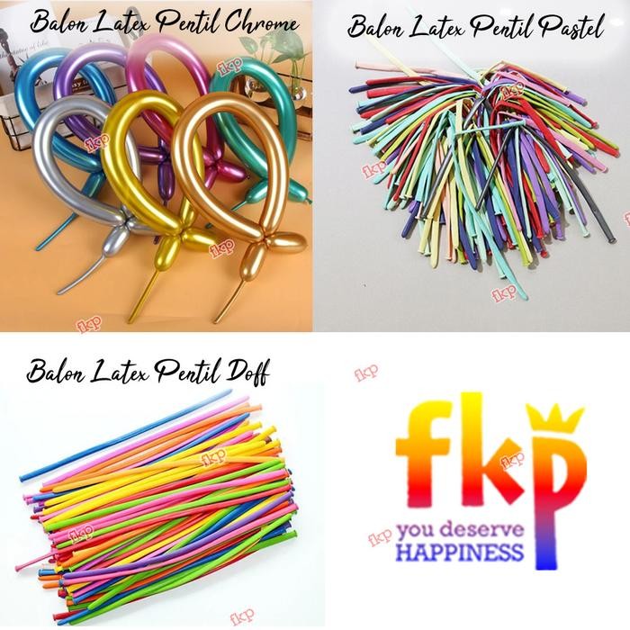 BALON LATEX PENTIL PASTEL/ BALON PANJANG / BALON TWIST/ BALON BANTUK