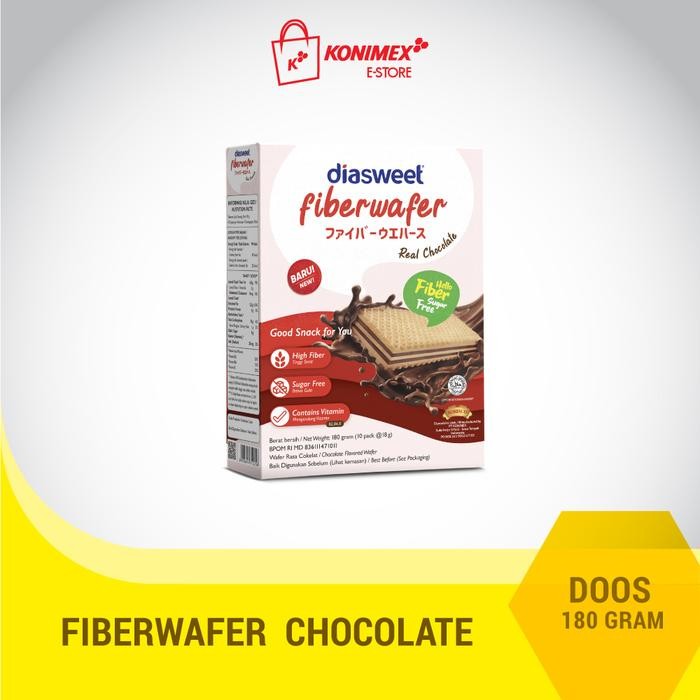 Diasweet Fiberwafer Chocolate 180G