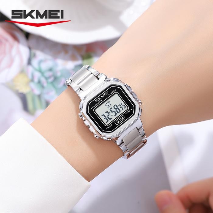 Jam Tangan Wanita Kecil Digital Tali Stainless Skmei 2387