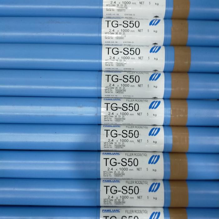 Unik Kawat Las Argon Besi Tgs50 2.4Mm Kobe / Tig Rod Besi / Filler Argon Terlariss 