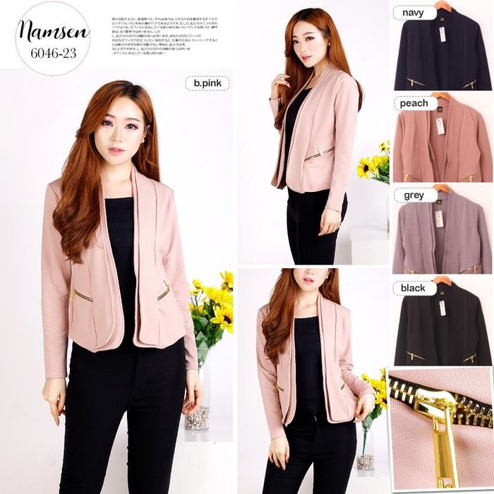 Blazer Wanita Seleting Blazer Kerja Blazer Kantor Blazer Hitam Putih