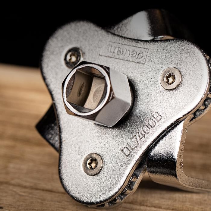 ys7r- Deli Oil Filter Wrench / Kunci Oli Filter 54-116Mm Chrome Dl7400B