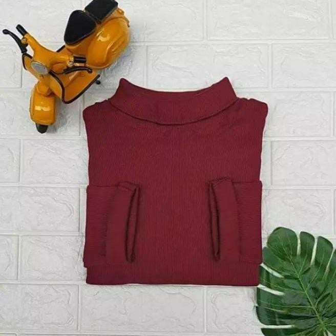 Promo Turtleneck Pria Lengan Panjang Korean Style Baju Atasan Kaos Pria Leher Tinggi Dalaman Jas