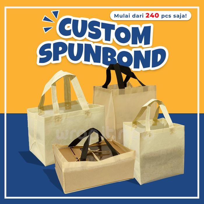 4psy- (20 Pcs) Tas Spunbond 25X15X15 31X15X15 22X22X24 25X25X27.5 35X25X15 Tas Dus Roti Nasi