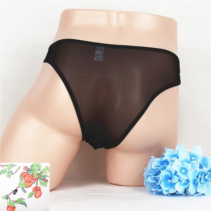 Celana Dalam pria Sexy Open Transparan Underwear Boxer Celana Y050