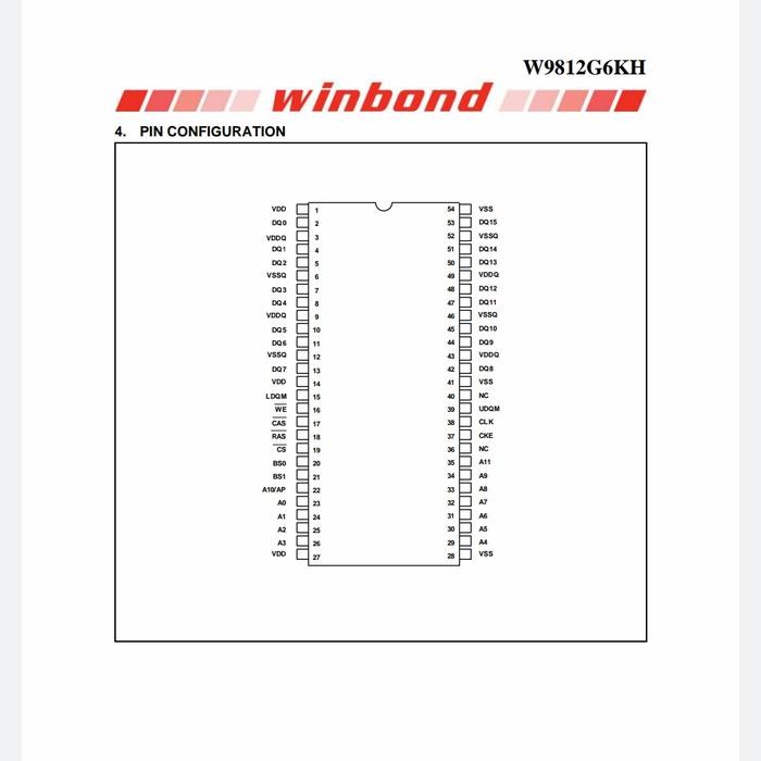 IC W9812G6KH-6 WINBOND