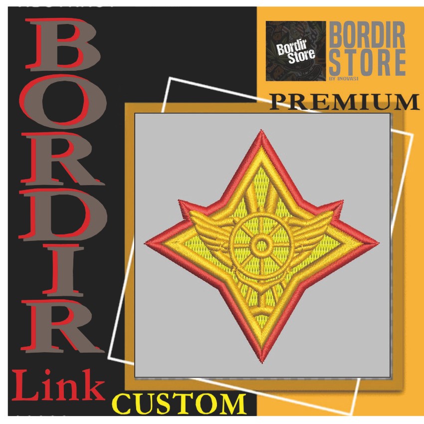 PIN DISHUB KUNING MERAH BS-1286 PATCH BORDIR LOGO/EMBLEM