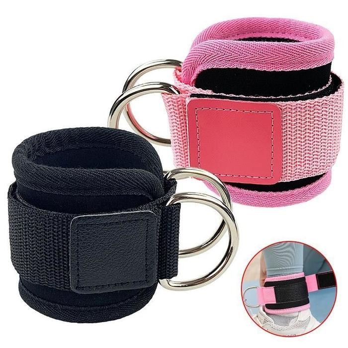 Fitness Angkle Strap D-Ring Gym Strap Pengikat Pergelangan Kaki Aksesoris Gym Fitness