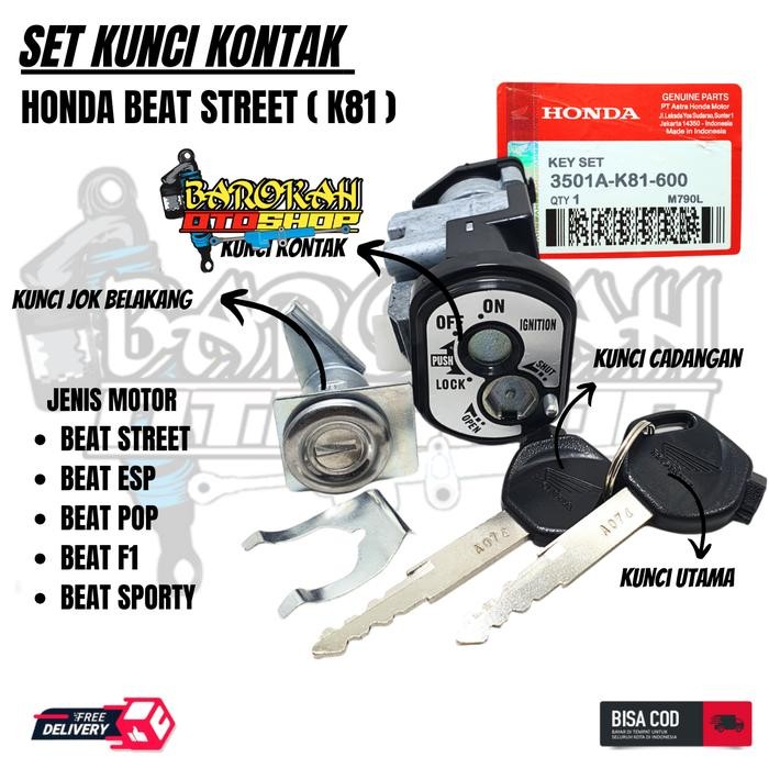 ORIGINAL KUNCI KONTAK BEAT STREET,BEAT ESP,BEAT SPORTY,BEAT F1 STATER HALUS BEAT POP 2017-2018