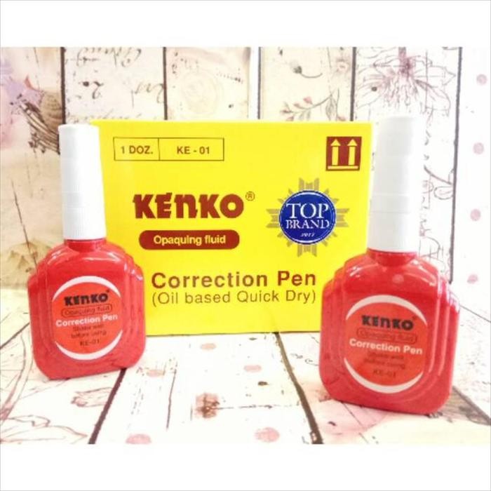 gg6c- Correction Pen Kenko Ke-01 Merah / Tip-Ex Cair Ke 01 Stationery
