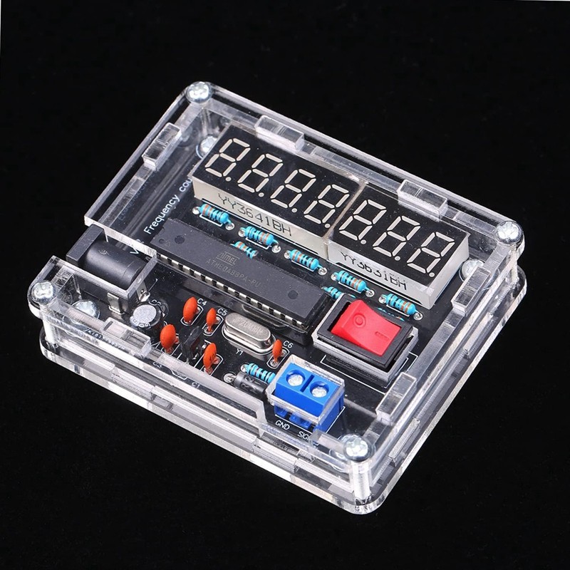 FREQUENCY METER,10MHZ FREQUENCY METER DIY KIT FREQUENCY COUNTER AVR FREQUENCY WITH SHELL COUNTER