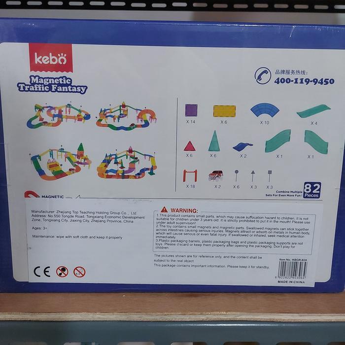 Magnetic Tiles Traffic Fantasy 82 Pcs - Kebo - Mainan Edukasi