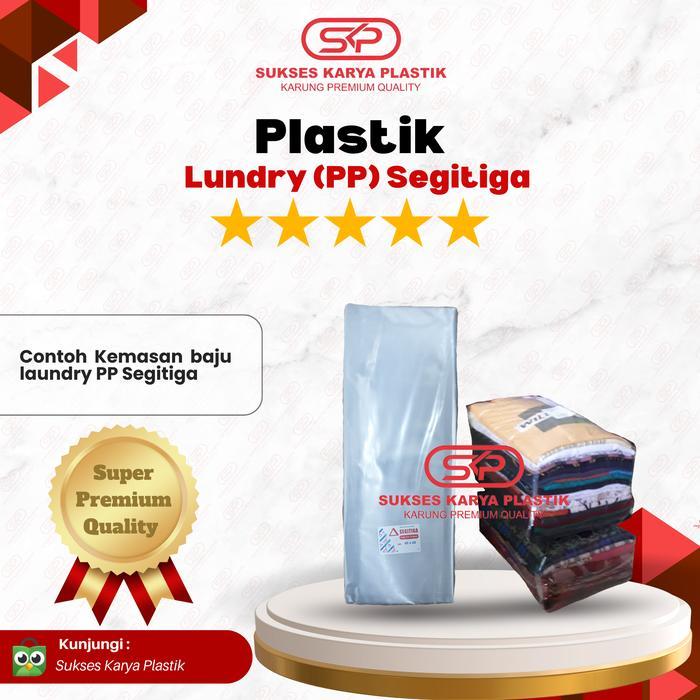 Baru Plastik Laundry (Pp) Merek Segitiga 1 Pack 40 X 60 Cm Tebal 30 Micron