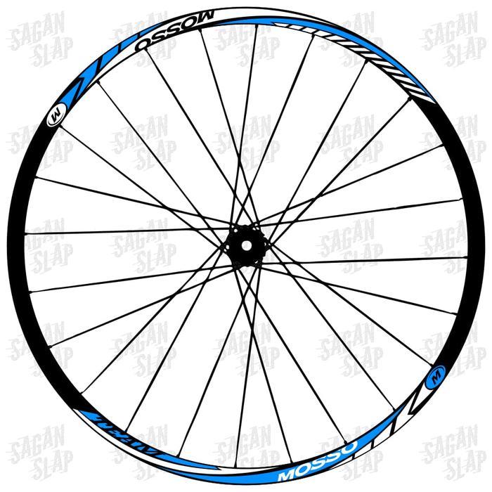 Sticker Rims Mosso Merah Lebar Stiker 2Cm Decal Rim 26 27.5 700C Terbaru 