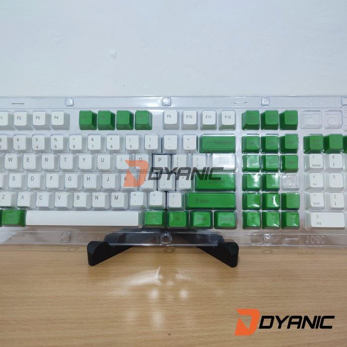 CLEARANCE KEYCAPS PBT SINGLE SHOT YELLOW GREEN DARK & LIGHT CHOCOLATE