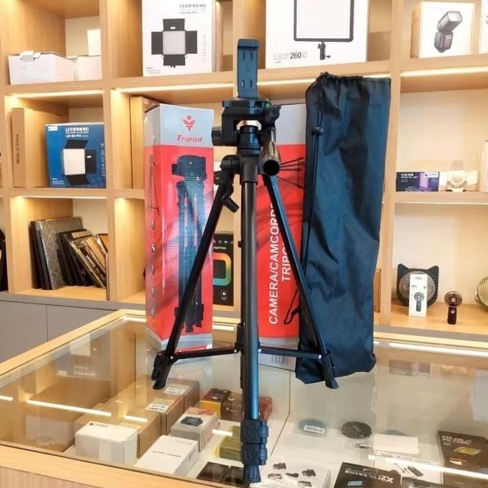 TRIPOD KAMERA TF-3520 Tripod Profesional 145CM dengan Tas & Penjepit Handphone Kualitas Tinggi untuk