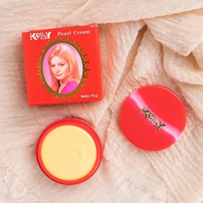TERBATAS KELLY Pearl Cream Whitening - Krim Wajah Kelly Glowing Muka Pelembab