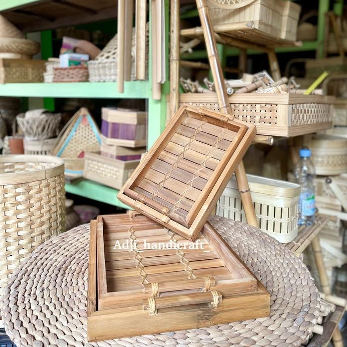 Nampan Bambu Nampan Kotak Nampan Bambu Kotak Tray Bambu Baki Bambu