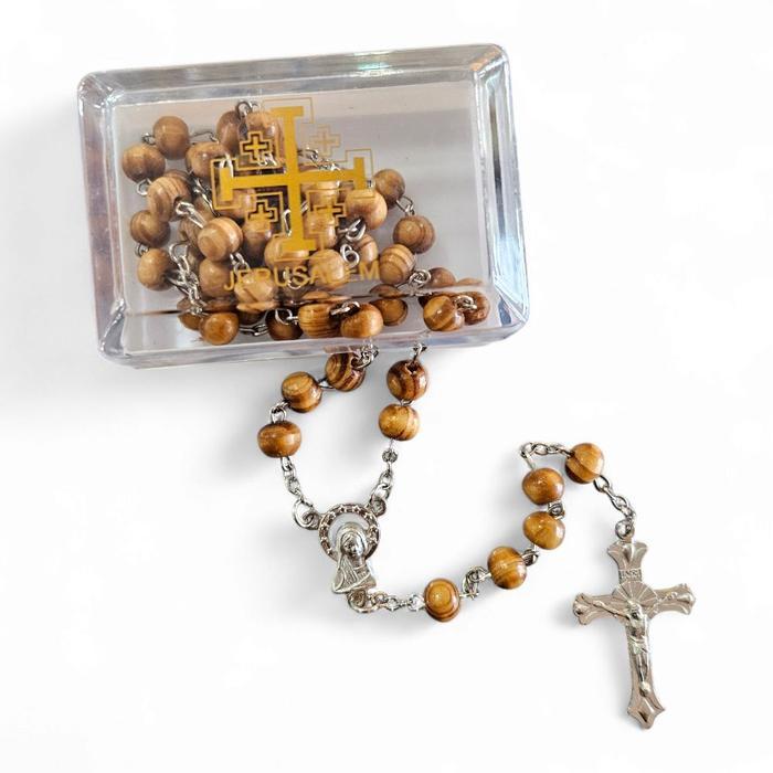 Rosario Kayu Jerusalem 8mm