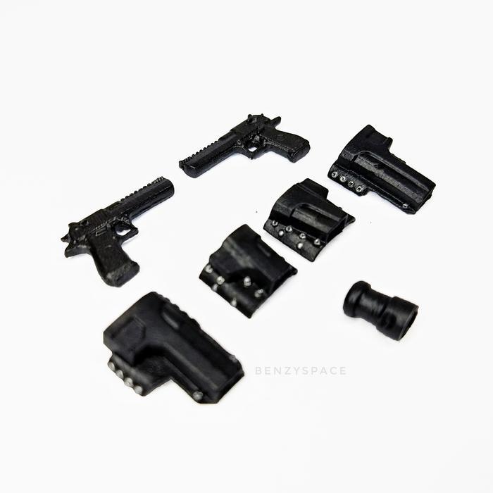 PROMO 1/12 Scale Aksesoris Holster Neck Extension Custom SHF Deadpool Movie Marvel MCU Props