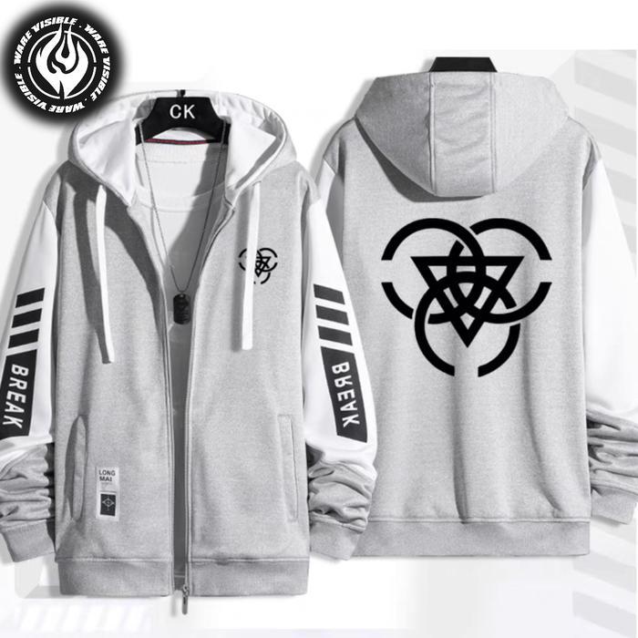 Promo Warevisible Jacket Hoodie Zipper Blue Archive Oversize Korean Style Unisex Jaket Fleece