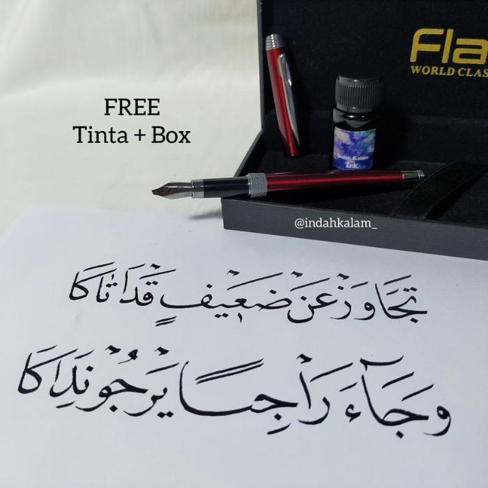 FOUNTAIN PEN IRIDIUMRED BOX SET NIB PULPEN KALAM KALIGRAFI PENA IJAZAH TINTA CAIR KHAT KHOT
