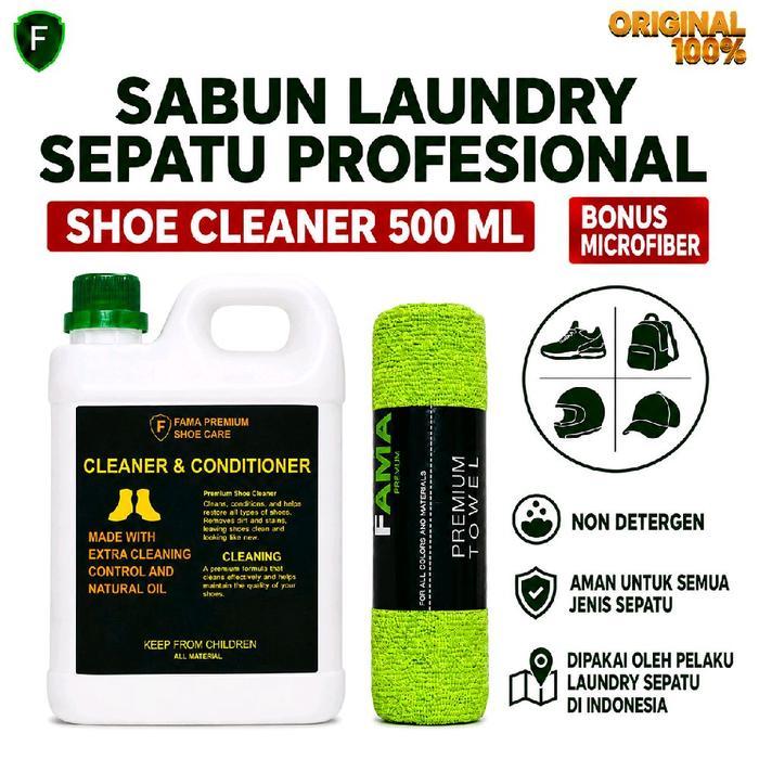 Premium Fama-Shoe Cleaner 500Ml-Premium-Pembersih Sepatu-Sabun Sepatu-Fama Shoes Cleaner-Fama Shoe