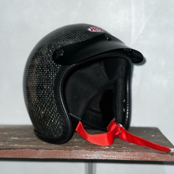slimhead helmet TX-500 RAW black - classic artisaan helmet