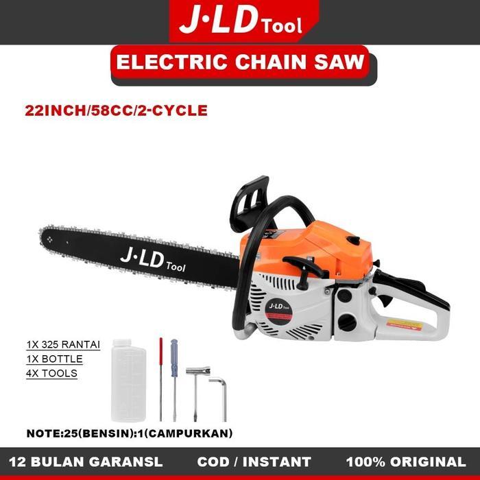 JLD 54.6CC Mesin Chainsaw mini Mesin Potong Kayu 20inch 2Tak Gergaji Potong Pohon Kayu mesin sinso s
