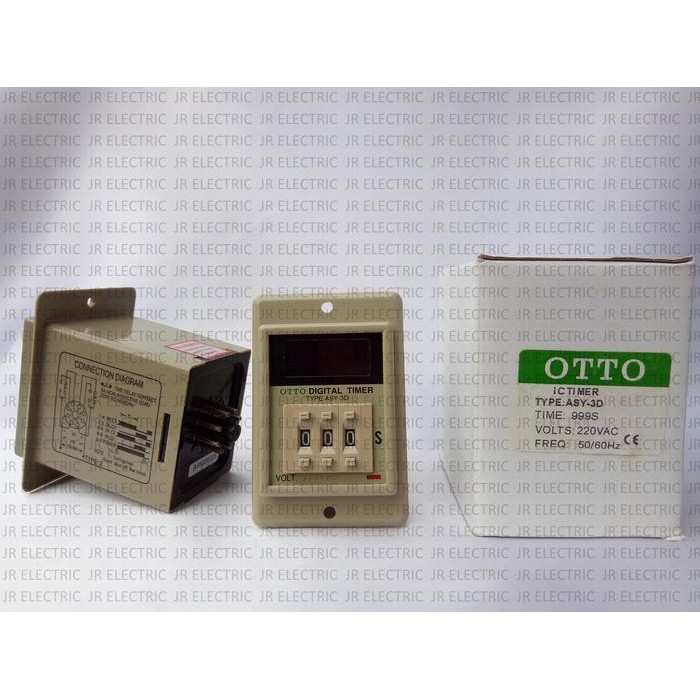 OTTO IC Timer ASY-3D 999S 99,9S 999M Sec / Min 220VAC
